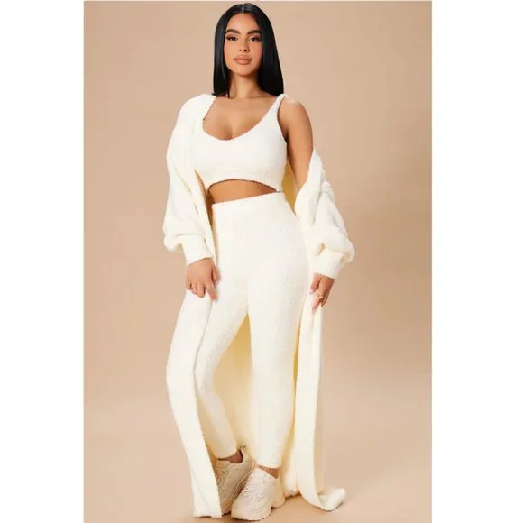 Living In It 3 Piece Legging Set - Ivory - Picture 2 of 4